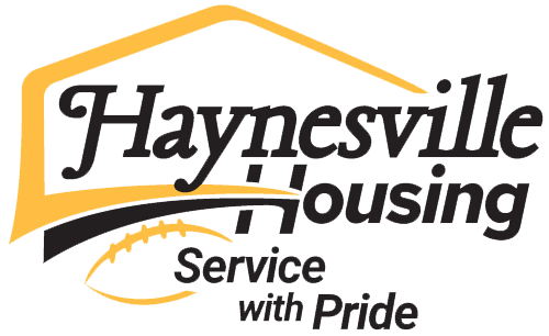 Haynesville Housing Logo. Service with Pride.