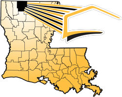 Map showing Haynesville in Louisiana